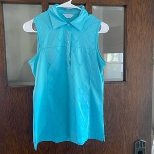 Callaway Turquoise Sleeveless Golf Shirt